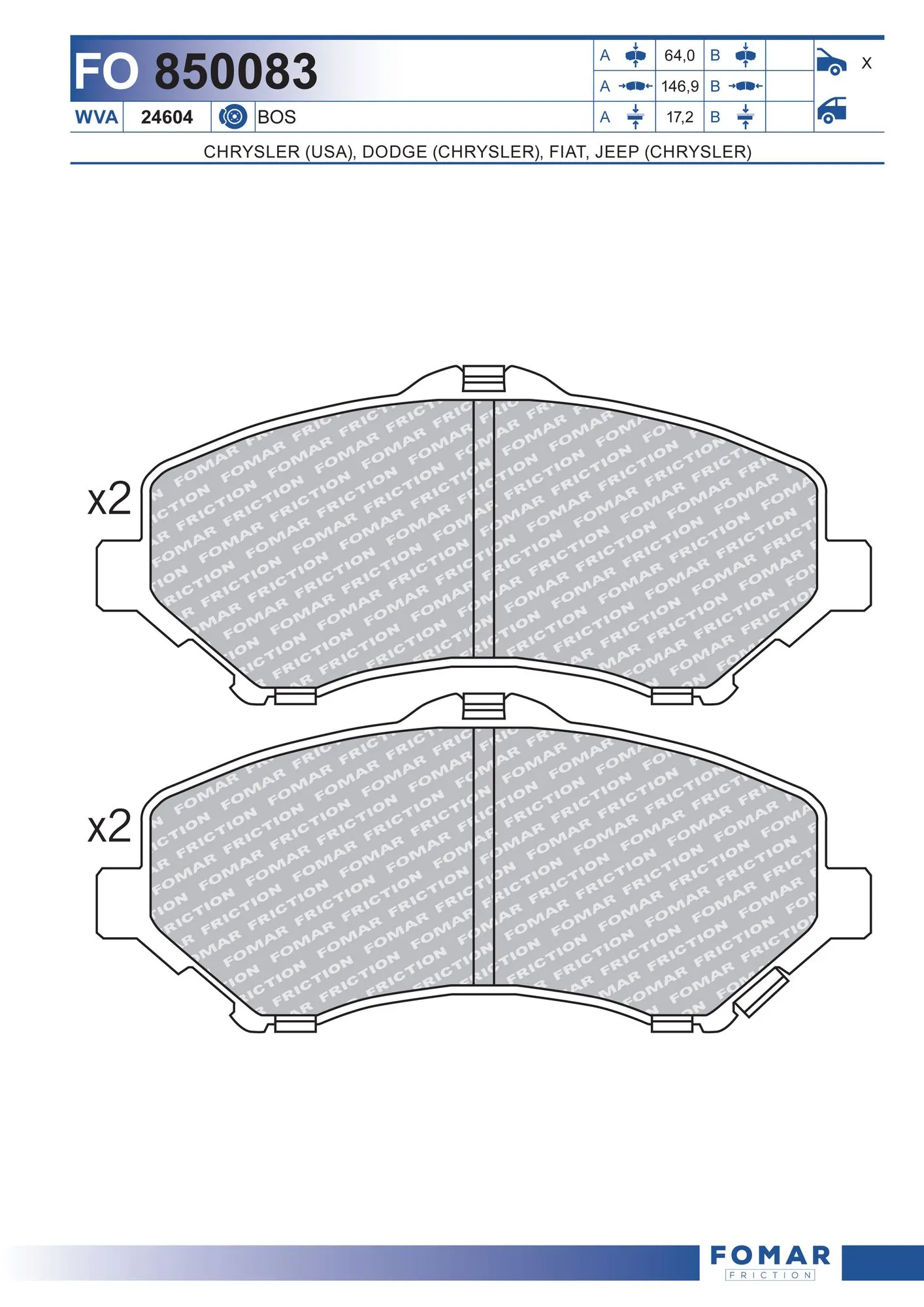 Brake Pad Set, disc brake